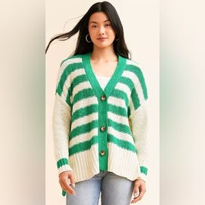 Veveret striped cardigan sweater from the buckle